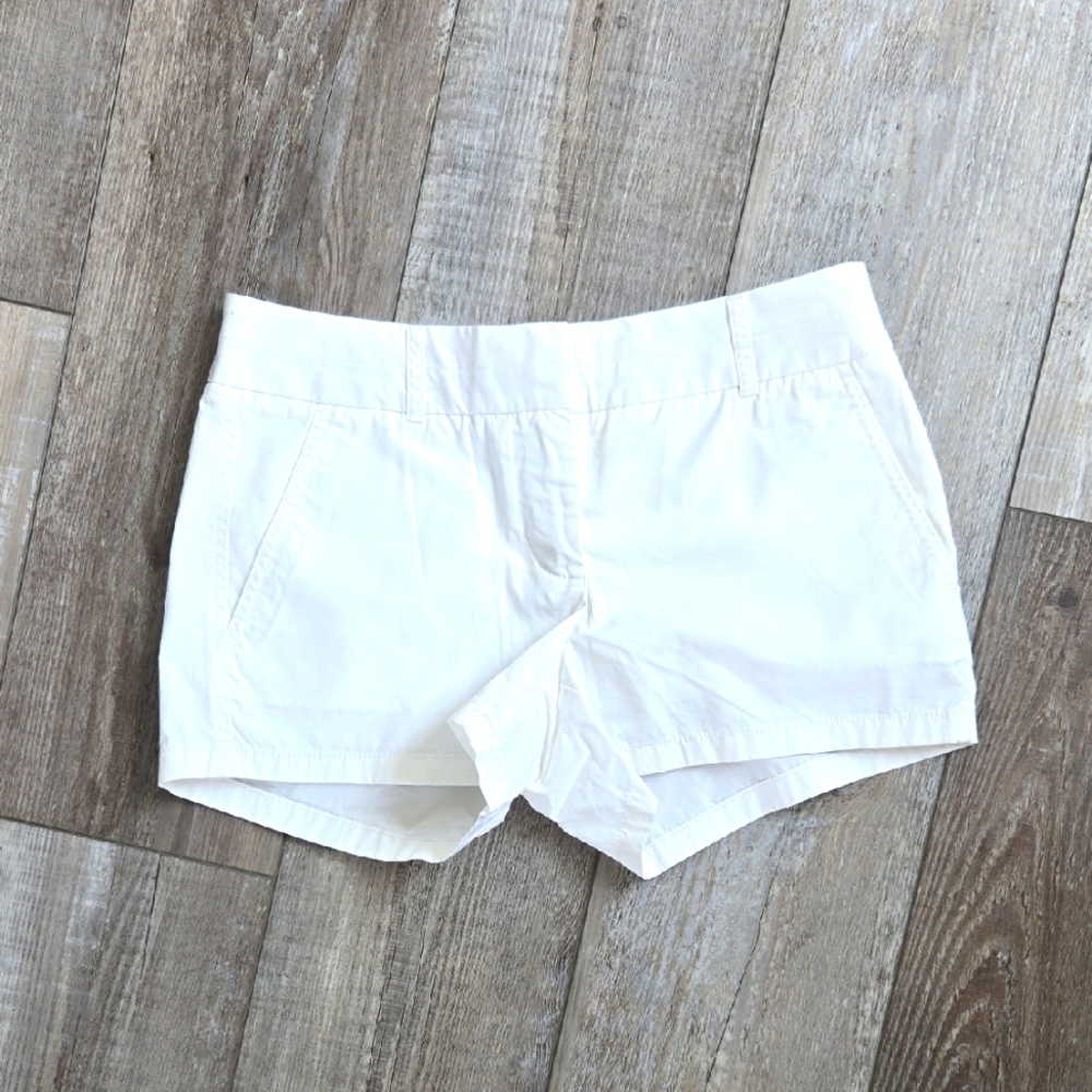 J Crew White Chino Shorts